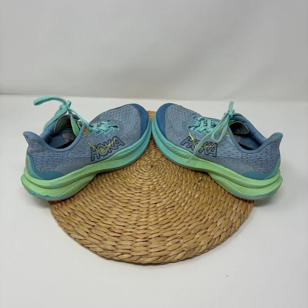 Hoka‎ Mach 6 Blue Green Running Shoes Sneakers Womens Size 6 Casual Athletic Gym